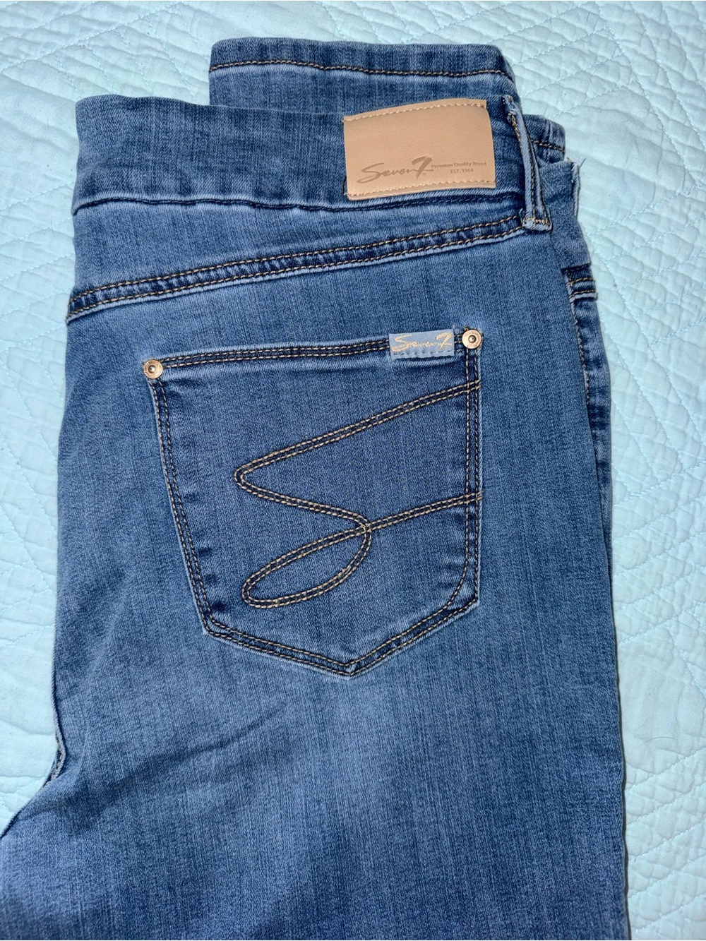Seven7 Women's Dark Blue Skinny Jeans - Picture 3 of 6